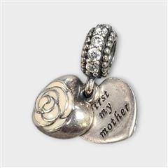 Pandora First My Mother Rose Heart Charm